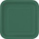 Green 7" Square Cake Plates (18 Pack)