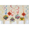 Tonka Swirl Hanging Decorations (12 Pack)