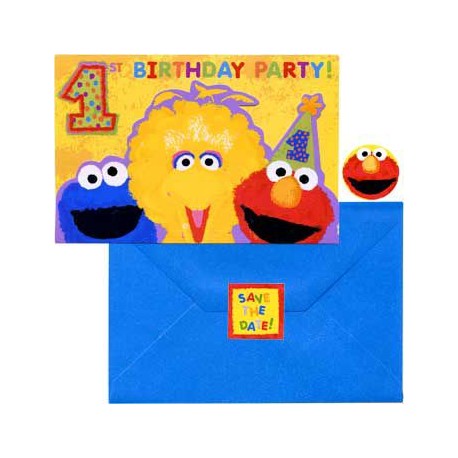 Sesame Street 1st Birthday Invitations (20-pack)