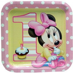 Minnie 1st Birthday dinner plates