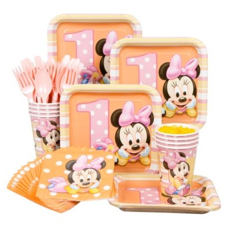 Minnie 1st Birthday Standard Kit Serves 8 Guests