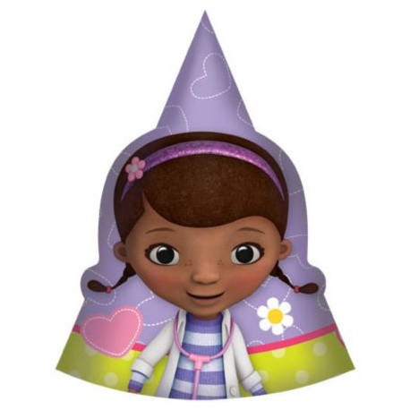 Doc McStuffins Paper Cone 6" Hats (8 Pack)