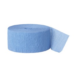 Solid Crepe Streamers (Blue)