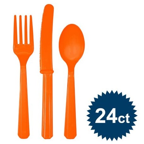Orange Cutlery Set