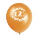 Happy 12th Birthday Printed Balloons