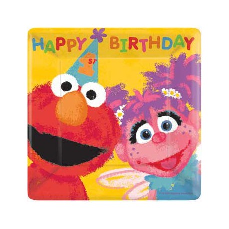 Sesame Street 1st Birthday Cake Plates (18-pack)