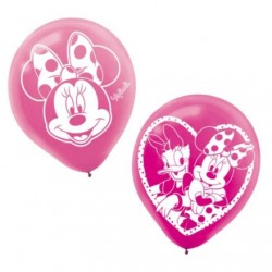 Minnie Mouse 12" New Style Latex Balloons (6 Pack)